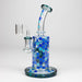 Z8" Color accented Rig With Banger and Bowl Glass Rig 777 Smoke