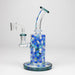 Z8" Color accented Rig With Banger and Bowl Glass Rig 777 Smoke