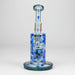 Z8" Color accented Rig With Banger and Bowl Glass Rig 777 Smoke