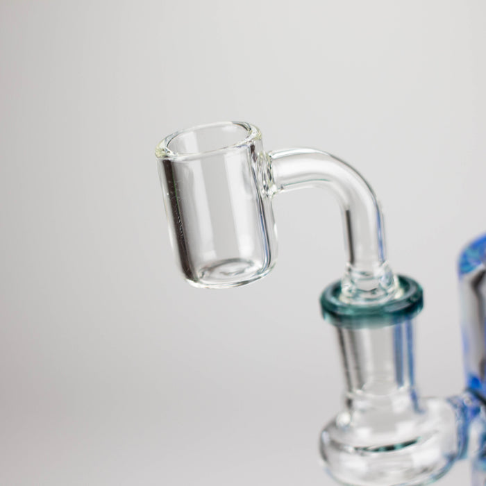 Z8" Color accented Rig With Banger and Bowl Glass Rig 777 Smoke