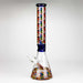 Z17" Color accented 7 mm glass water bong With Poker Design Glass Bong 777 Smoke Green