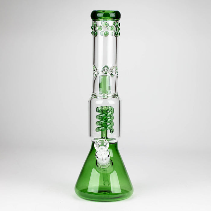 Z14" Color accented 7 mm glass water bong Glass Bong 777 Smoke