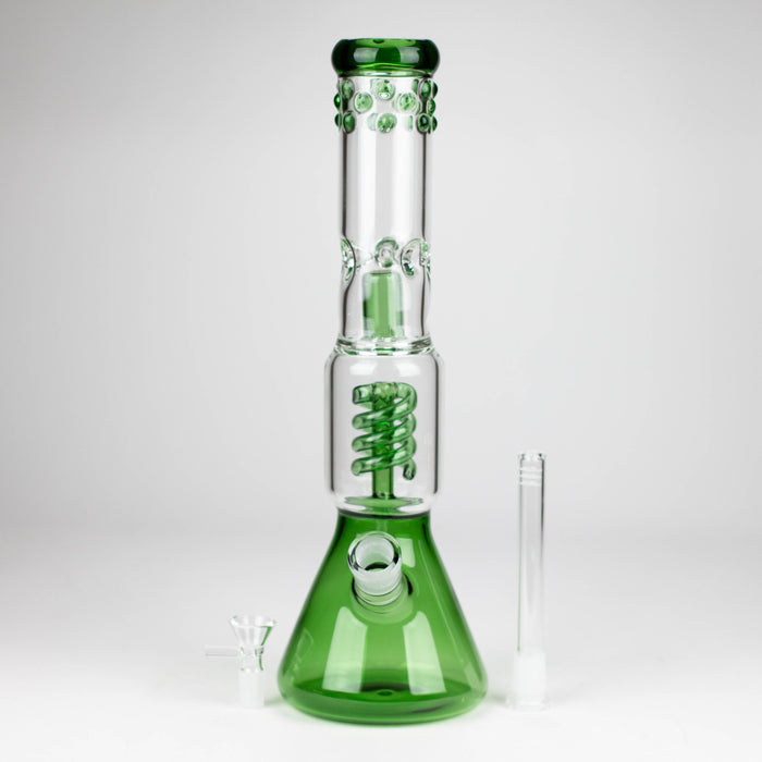 Z14" Color accented 7 mm glass water bong Glass Bong 777 Smoke