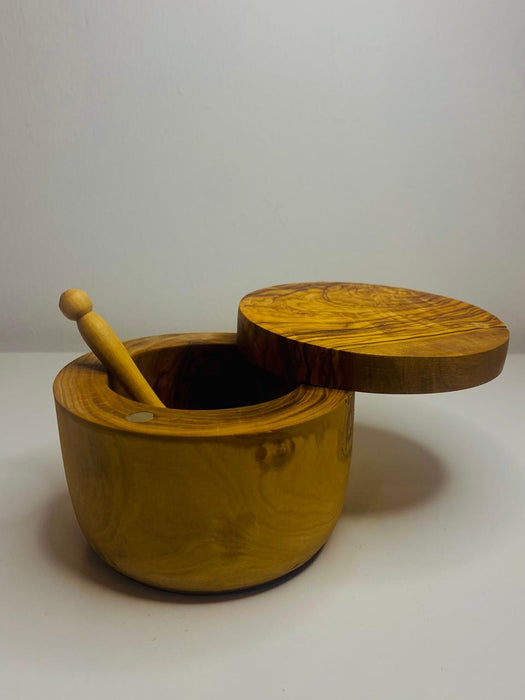 VOW | Olive Wood Jar-Magnetic Lid-Doozer Wooden Pipe Variety Olive Wood