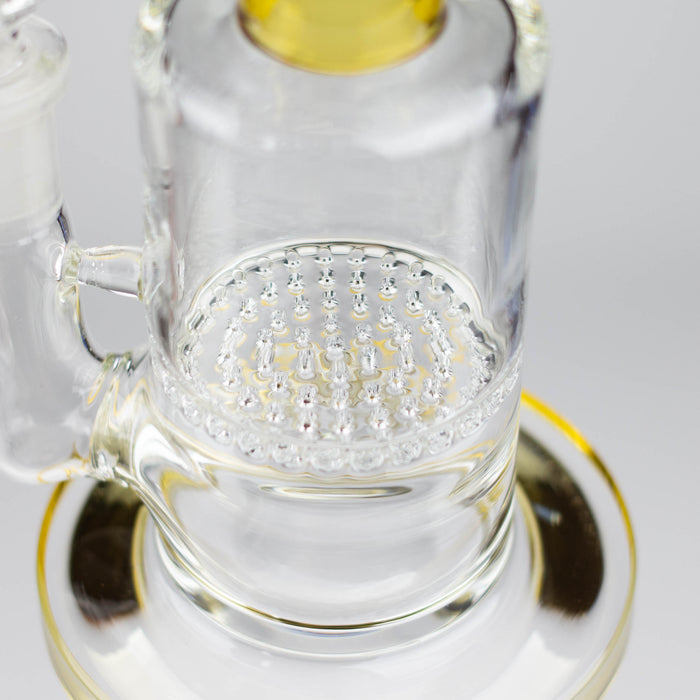 8" Glass bong with Honeycomb diffuser Glass Bong Bongzie Smokes