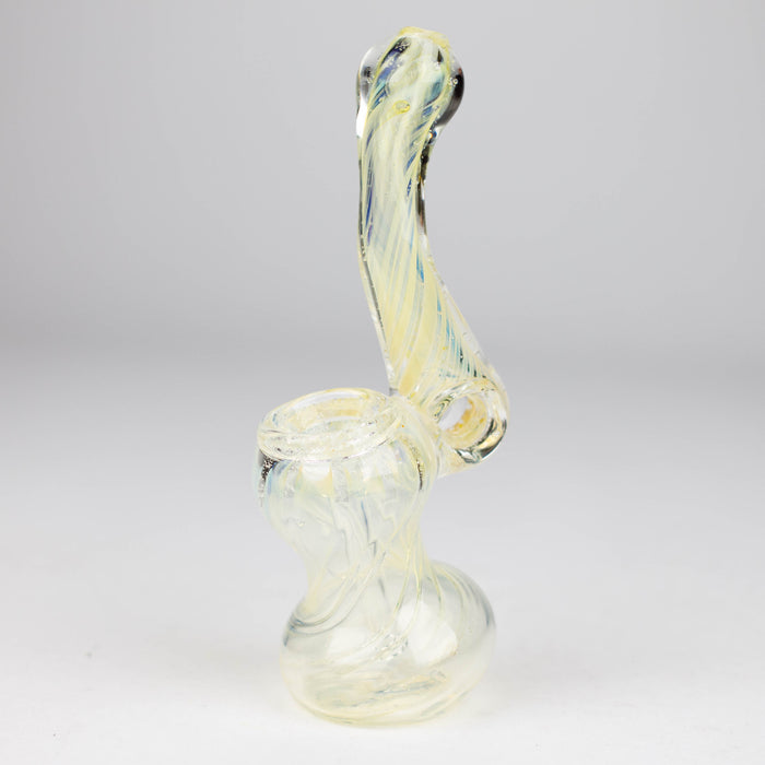 6" Single chamber Bubbler Glass Pipe Bongzie Smokes