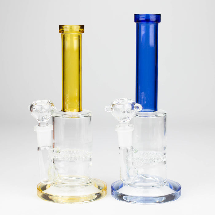 8" Glass bong with Honeycomb diffuser Glass Bong Bongzie Smokes