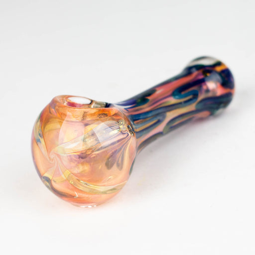 5'' Gold Fuming Pipe-Pack of 2 Glass Bongzie Smokes