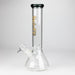12" 7mm Beaker Glass Bong Glass Bong Super Supplys Inc T-Black