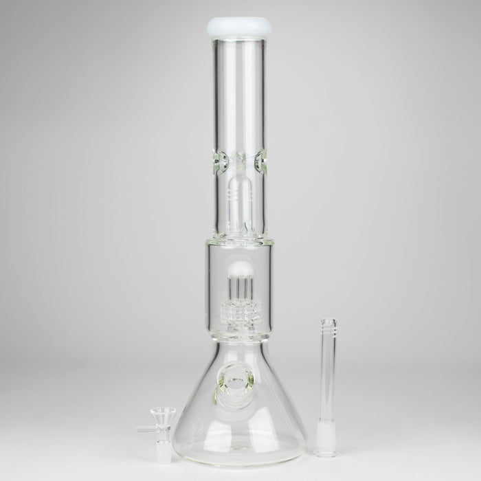 Z16" Color accented 7 mm glass water bong With Dffiuser Glass Bong 777 Smoke