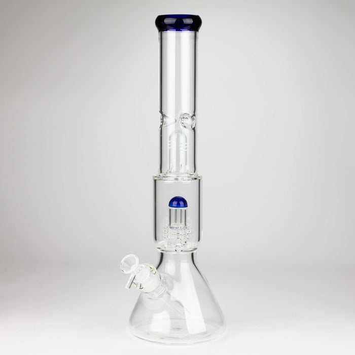 Z16" Color accented 7 mm glass water bong With Dffiuser Glass Bong 777 Smoke Blue