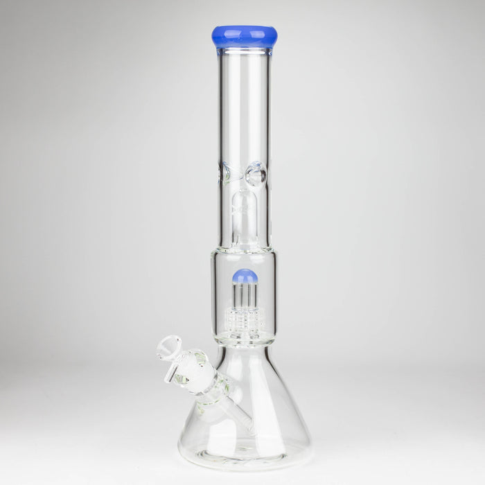 Z16" Color accented 7 mm glass water bong With Dffiuser Glass Bong 777 Smoke Light Blue