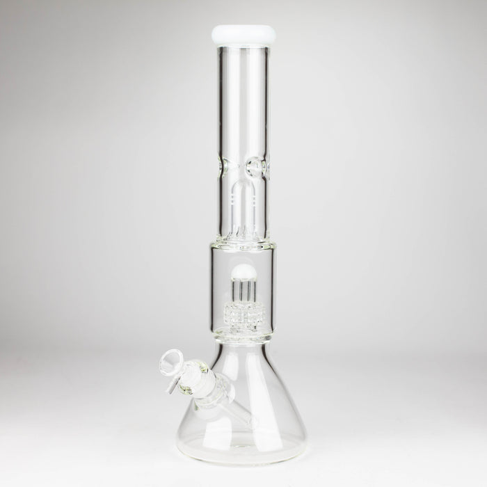 Z16" Color accented 7 mm glass water bong With Dffiuser Glass Bong 777 Smoke White