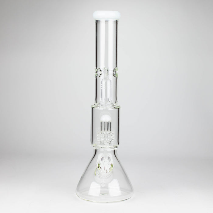 Z16" Color accented 7 mm glass water bong With Dffiuser Glass Bong 777 Smoke