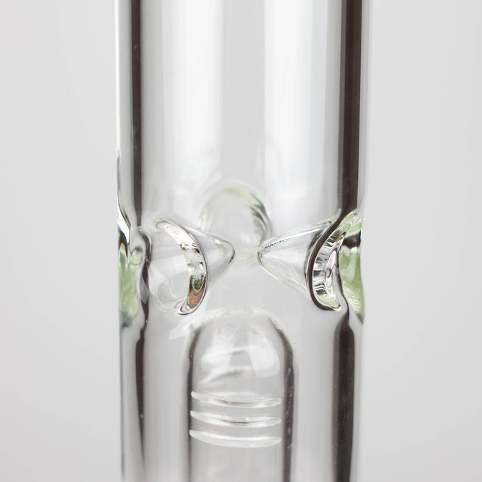 Z16" Color accented 7 mm glass water bong With Dffiuser Glass Bong 777 Smoke