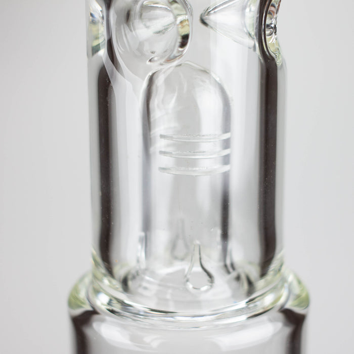Z16" Color accented 7 mm glass water bong With Dffiuser Glass Bong 777 Smoke