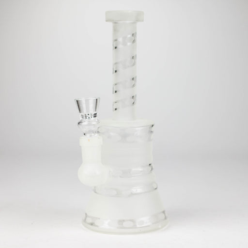 8" GLOW IN DARK GLASS BONG WITH DIFFUSER Other Shaped Bong Bongzie Smokes