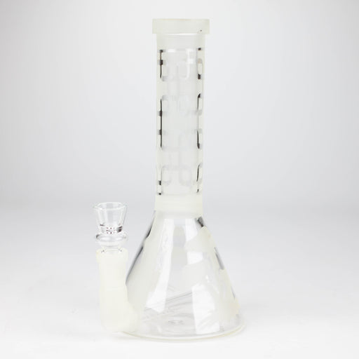 8" GLOW IN DARK BEAKER GLASS BONG Beaker Bong Bongzie Smokes