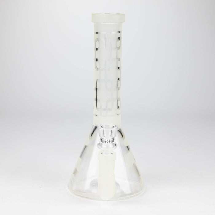 8" GLOW IN DARK BEAKER GLASS BONG Glass Bong Bongzie Smokes