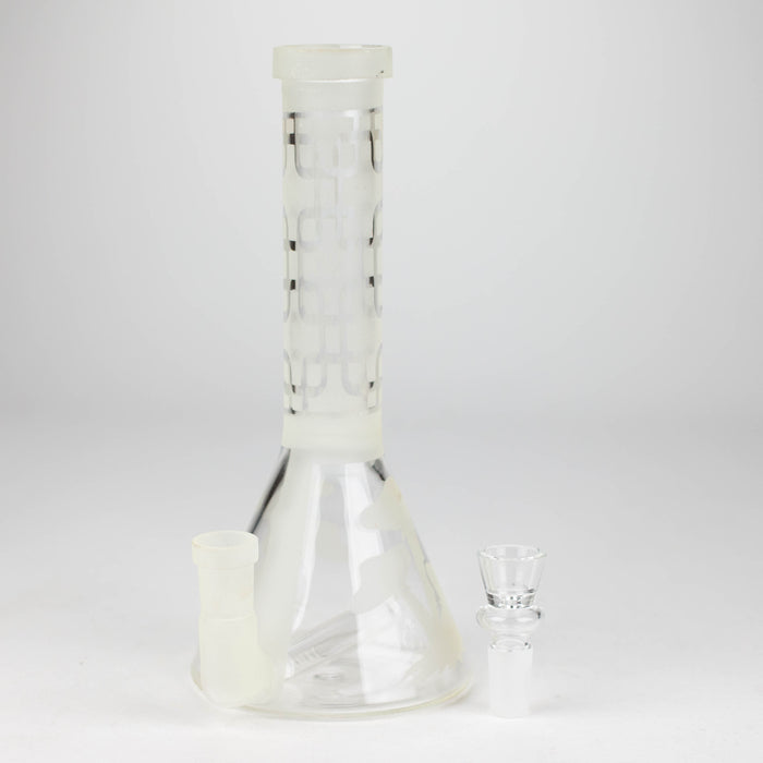 8" GLOW IN DARK BEAKER GLASS BONG Glass Bong Bongzie Smokes