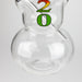 6" OIL RIG ROUND WITH STICKER Glass Rig Bongzie Smokes