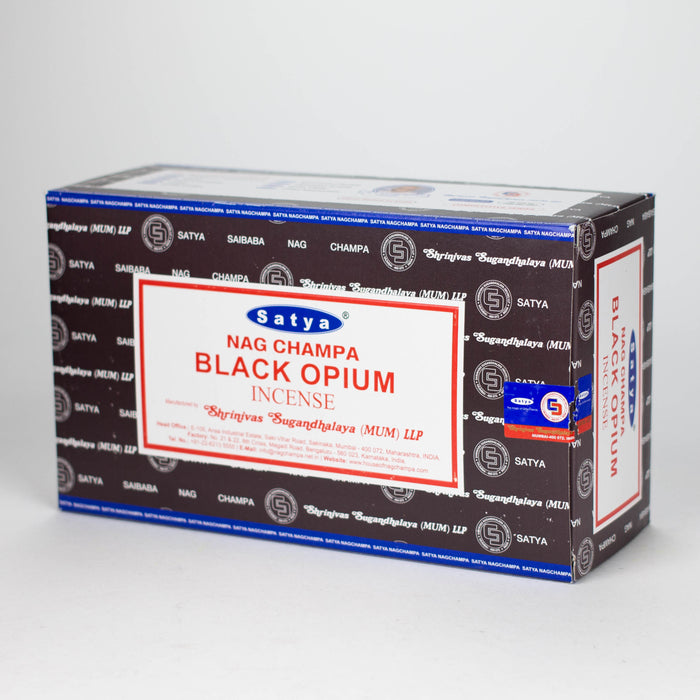 SATYA | Nag Champa Incense 15g Box of 12 Incense LEHIGH WHOLESALE BLACK OPIUM