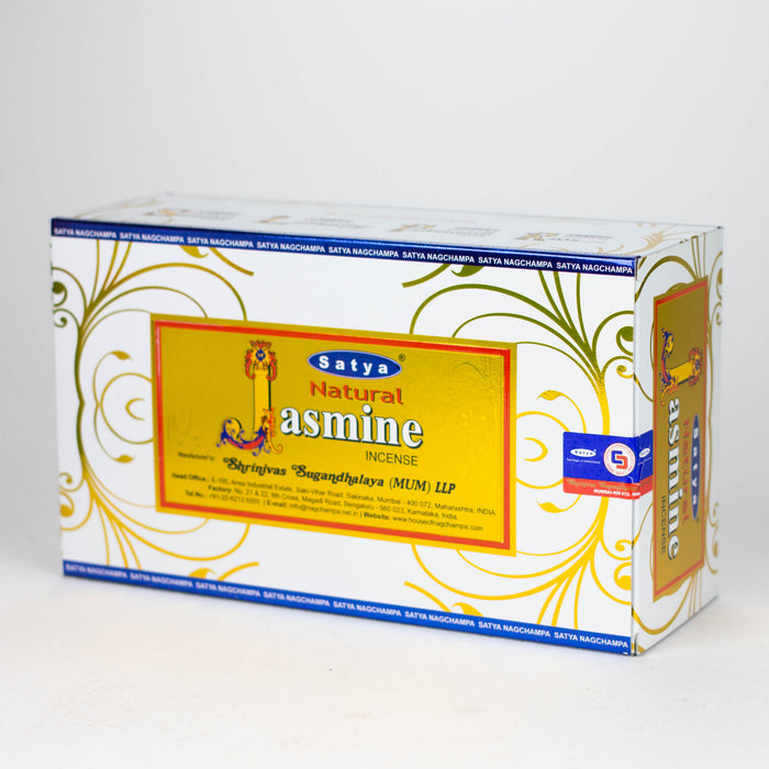 Satya | Nag Champa Natural 15g Box of 12 Incense Bongzie Smokes Jasmine