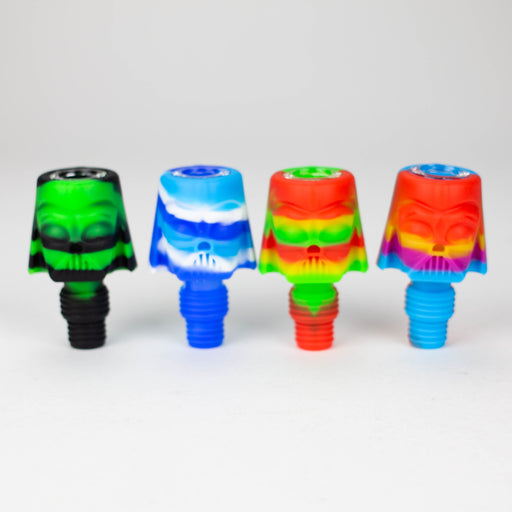 2-in-1 Silicone Knight bowl with multi-hole glass bowl-Color Assorted Bowl · Banger · Oil Burner YHS Smoke