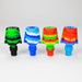 2-in-1 Silicone Knight bowl with multi-hole glass bowl-Color Assorted Bowl · Popper YHS Smoke