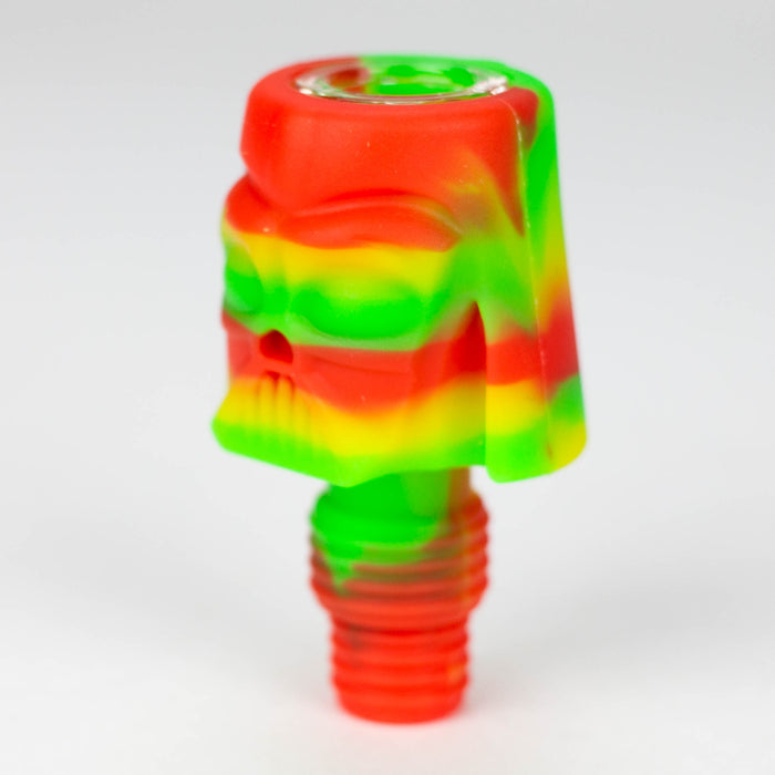 2-in-1 Silicone Knight bowl with multi-hole glass bowl-Color Assorted Bowl · Popper YHS Smoke