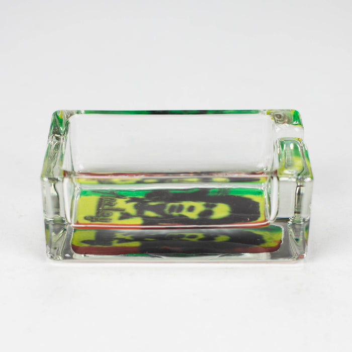 Glass Rectangle Ashtray Box of 8 Glass Ashtray NIBO Distribution