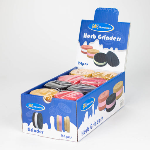 COOKIE HERB GRINDER 2 LAYER Display of 24 Herb Grinder NIBO Distribution