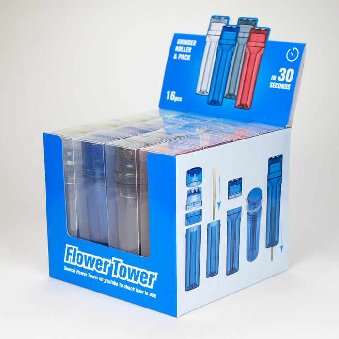 Plastic Herb Grinder with cone maker joint Roller Box of 16 Display Pack NIBO Distribution