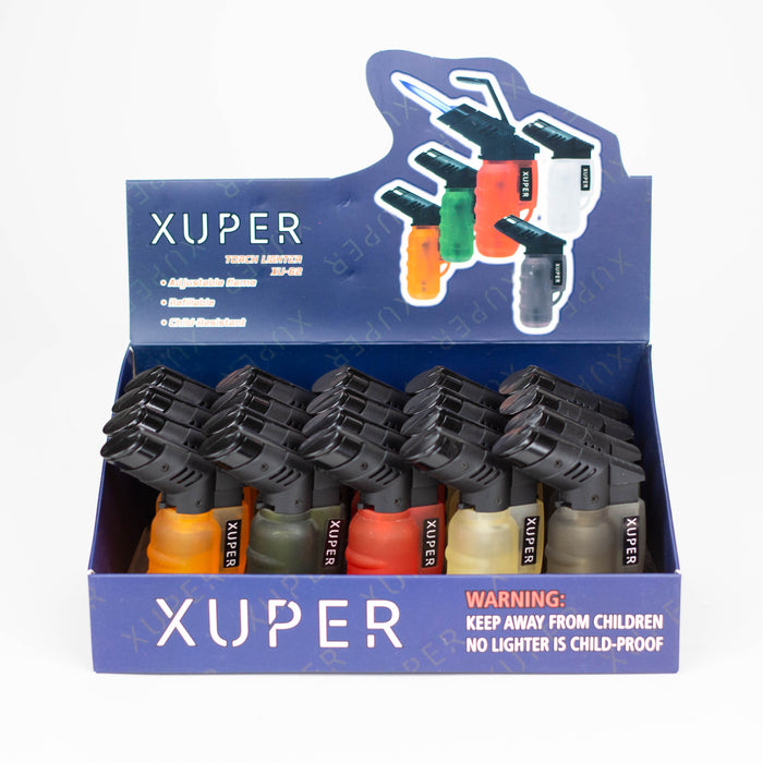 XUPER Lighter single flame Torch box of 20 [98-1162] Torch ONE