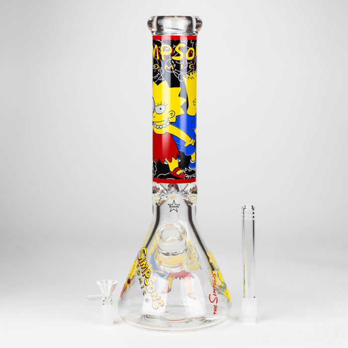 14" Cartoon 9 mm glass bong [PIP836] Glass Bong NIBO Distribution