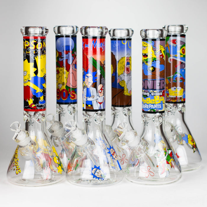 14" Cartoon 9 mm glass bong [PIP836] Glass Bong NIBO Distribution