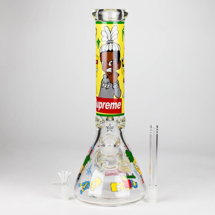 14" Cartoon 9 mm glass bong [PIP837] Glass Bong NIBO Distribution