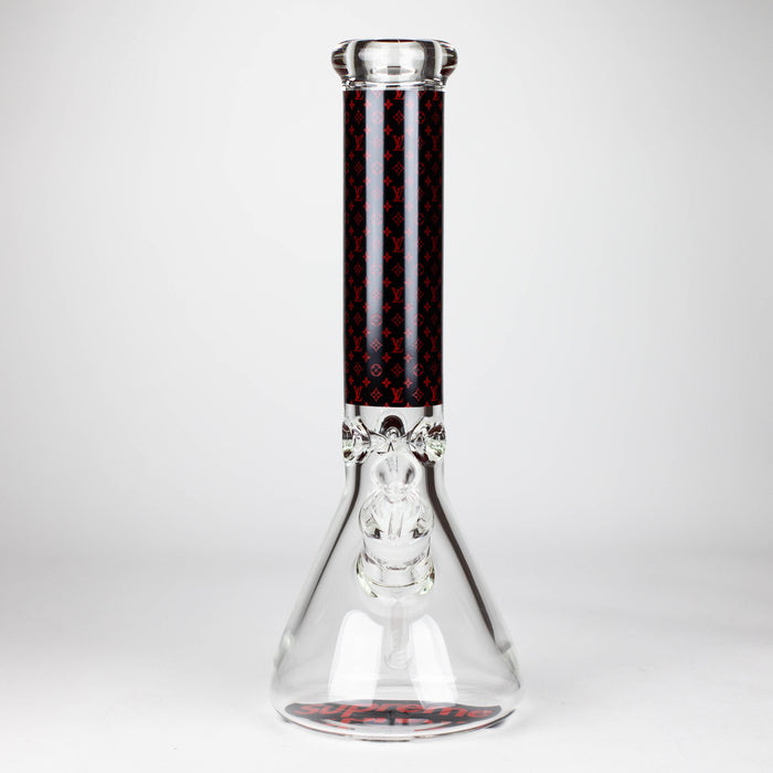 14" Luxury Pattern 9mm glass bong [PIP871] Glass Bong NIBO Distribution
