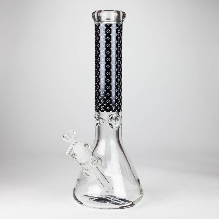 14" Luxury Pattern 9mm glass bong [PIP871] Glass Bong NIBO Distribution Design C