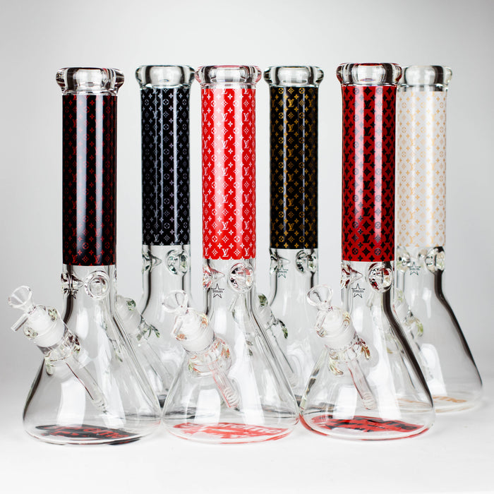 14" Luxury Pattern 9mm glass bong [PIP871] Glass Bong NIBO Distribution