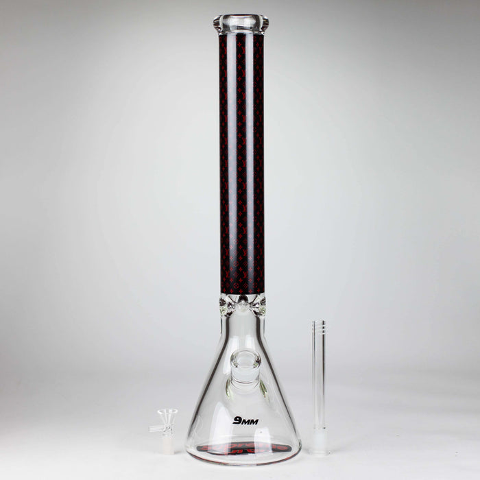 20" Luxury Pattern 9mm glass bong [PIP872] Glass Bong NIBO Distribution