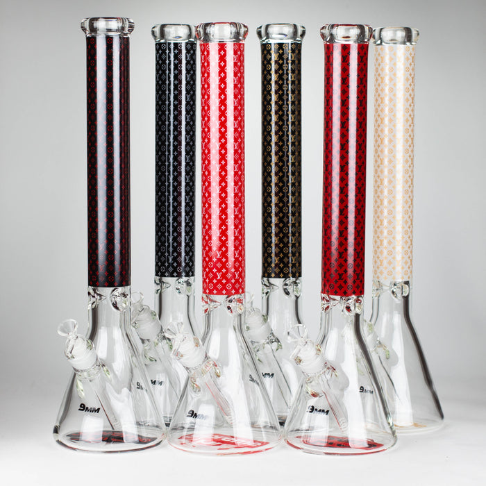 20" Luxury Pattern 9mm glass bong [PIP872] Glass Bong NIBO Distribution