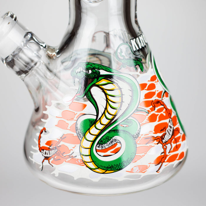 14" Cobra snake Glow 9mm glass bong [PIP868] Glass Bong NIBO Distribution