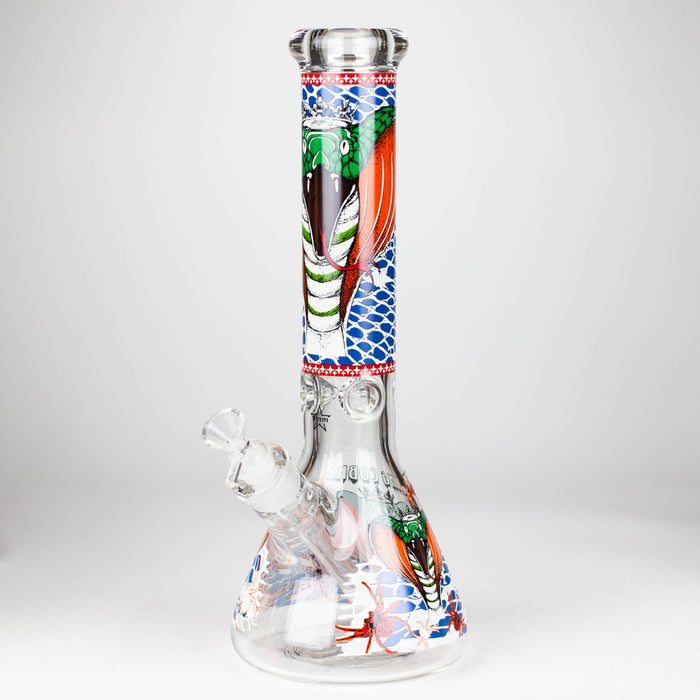 14" Cobra snake Glow 9mm glass bong [PIP868] Glass Bong NIBO Distribution Design F