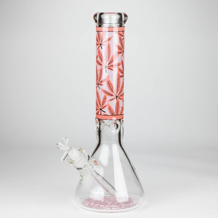 14" Hemp Weed 9mm glass bong [PIP845] Glass Bong NIBO Distribution Pink