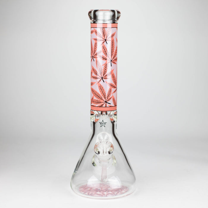 14" Hemp Weed 9mm glass bong [PIP845] Glass Bong NIBO Distribution