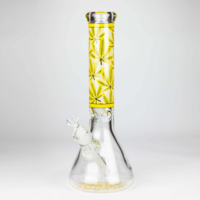 14" Hemp Weed 9mm glass bong [PIP845] Glass Bong NIBO Distribution Yellow
