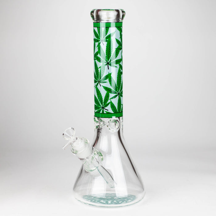 14" Hemp Weed 9mm glass bong [PIP845] Glass Bong NIBO Distribution Teal