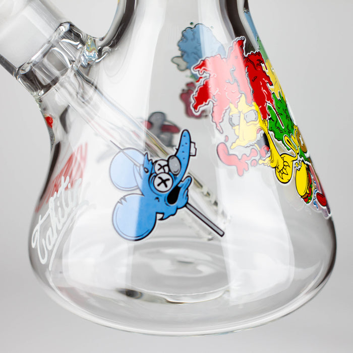 14" Cartoon Glow 9 mm glass bong [PIP834] Glass Bong NIBO Distribution