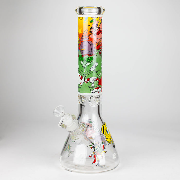14" Cartoon Glow 9 mm glass bong [PIP834] Glass Bong NIBO Distribution Design C